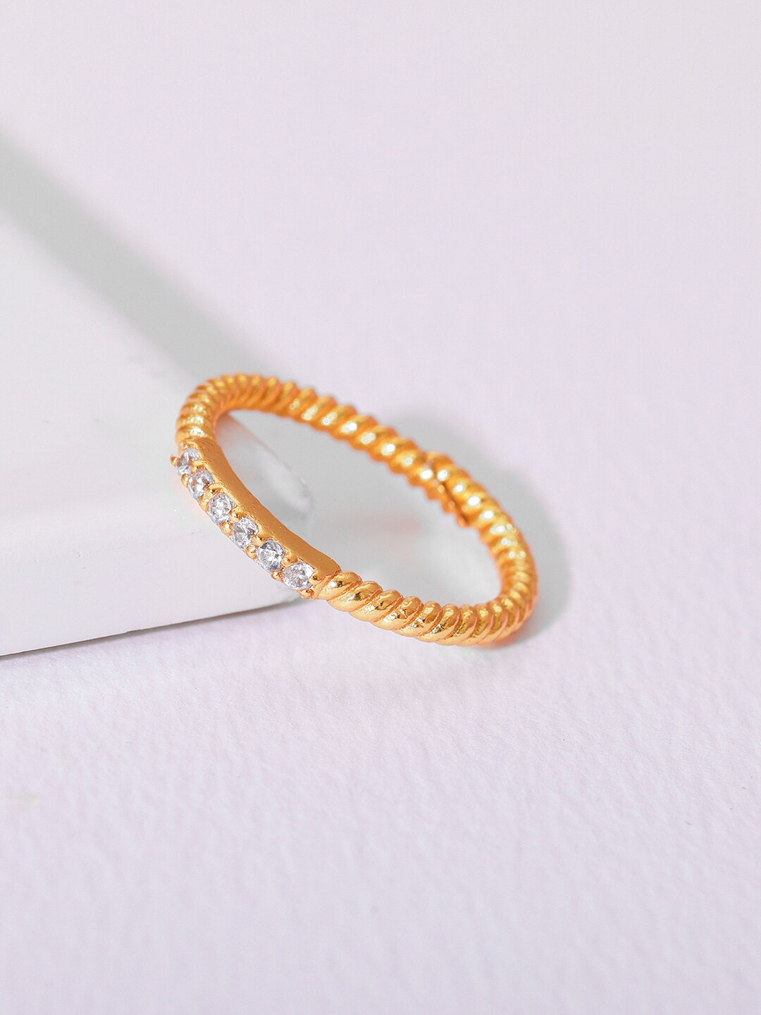 

GIVA Cubic Zirconia Ring, Gold