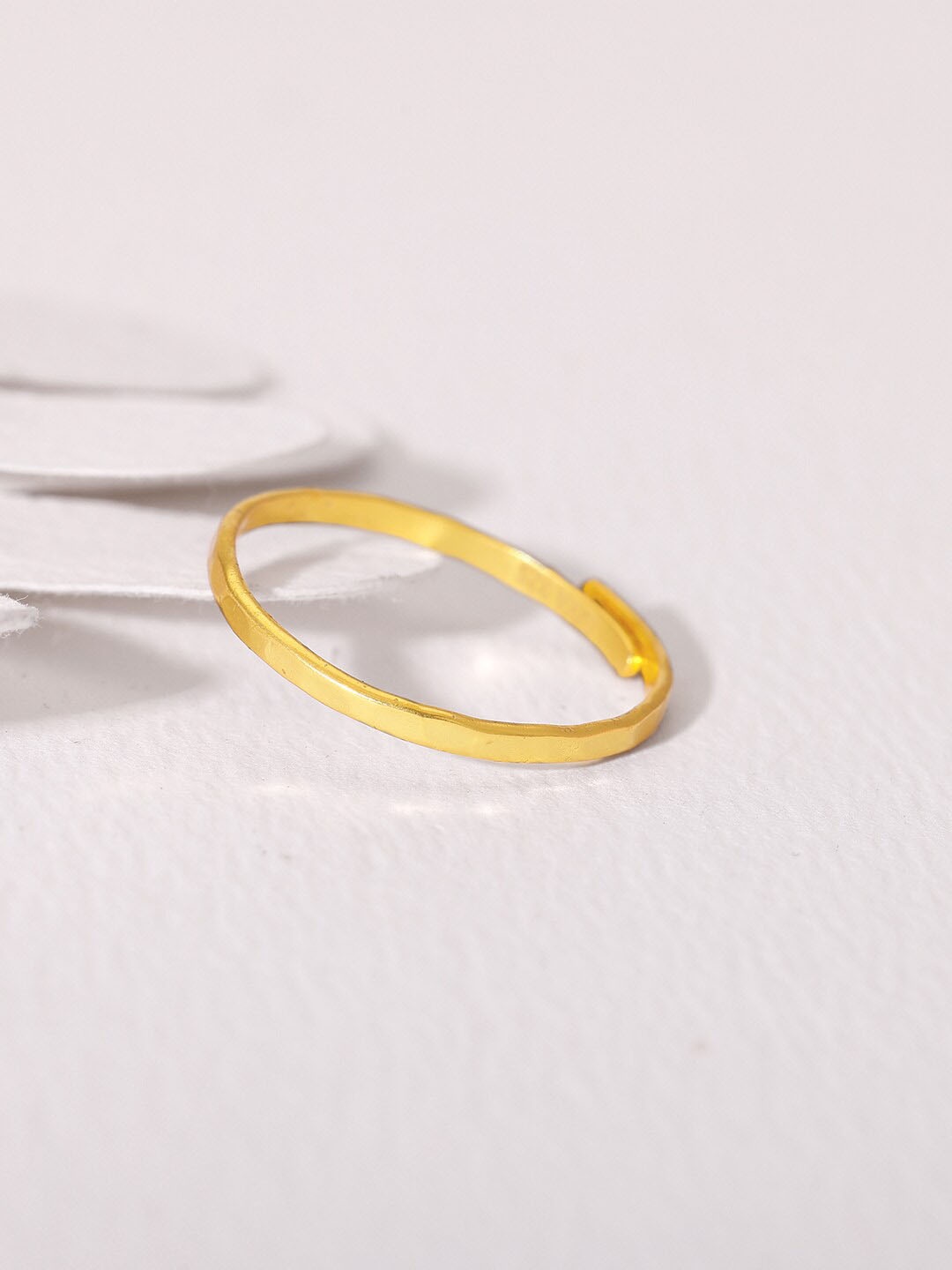 

GIVA Plain Finger Ring, Gold