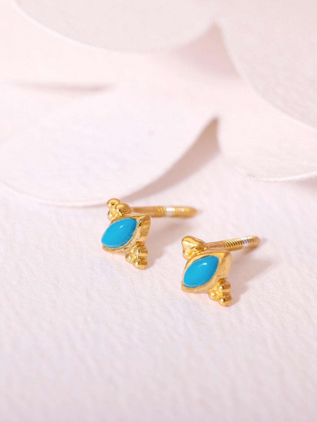

GIVA Contemporary Studs Earrings, Blue