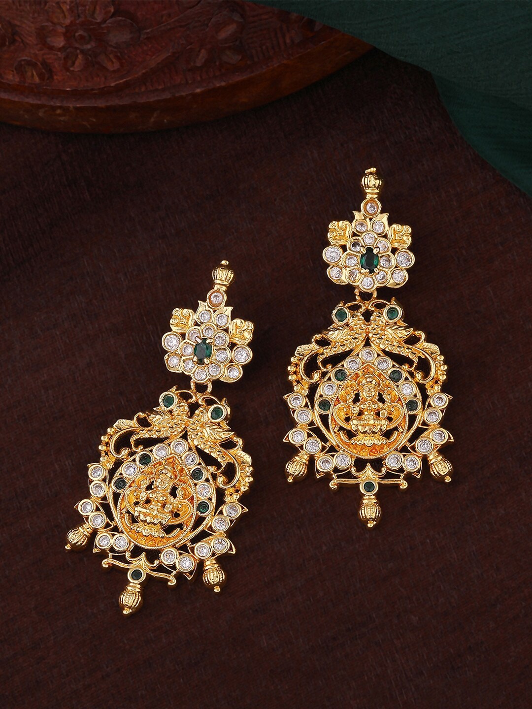 

Estele Gold-Plated Floral Drop Earrings