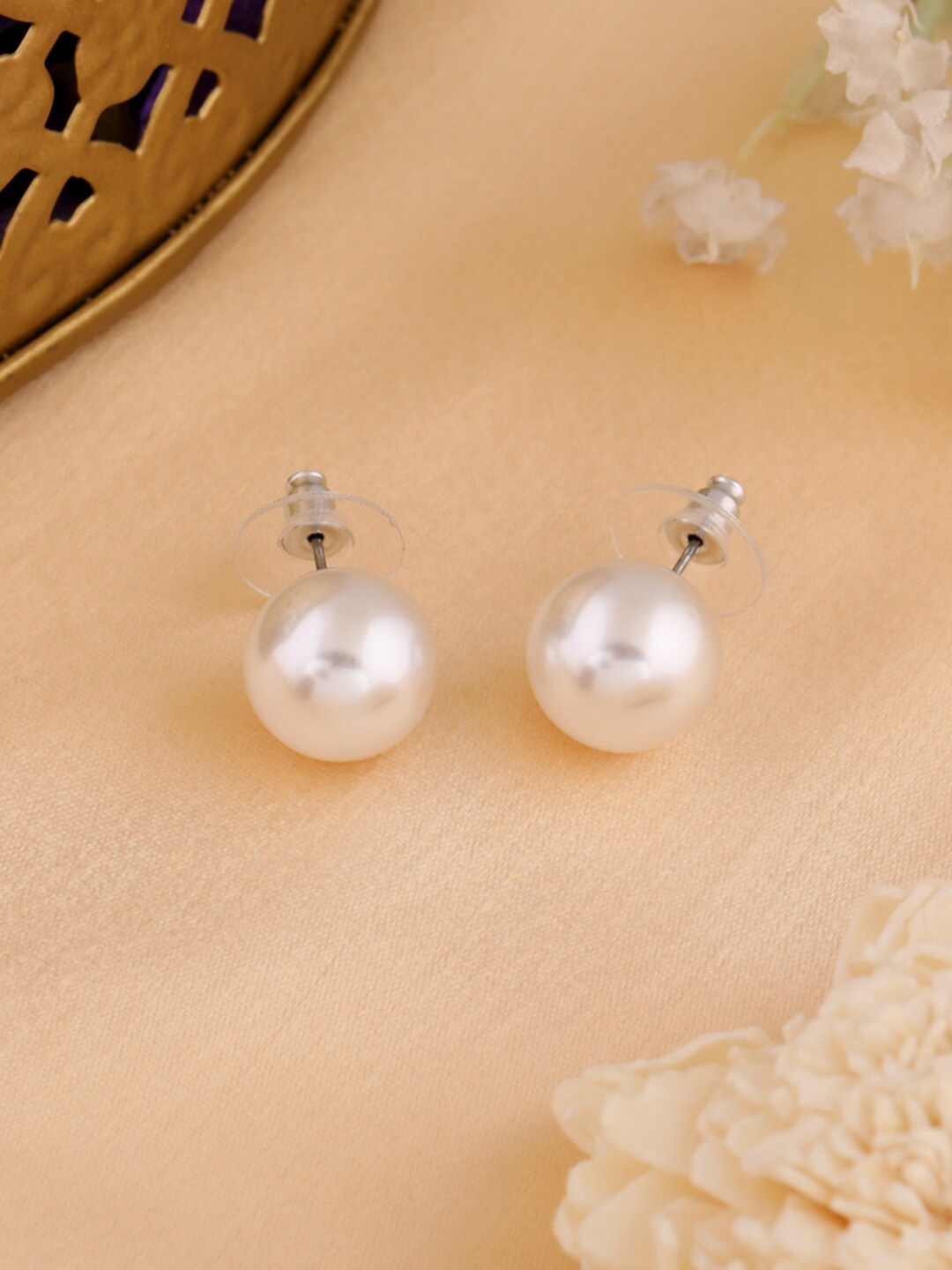 

Estele Silver-Plated Circular Drop Earrings
