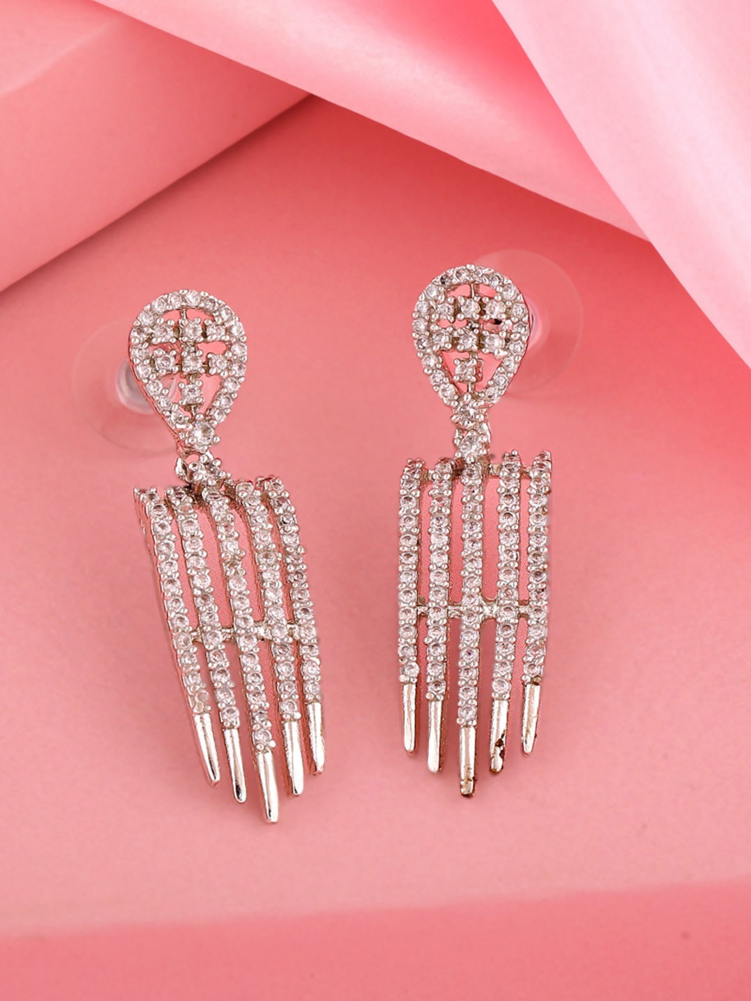 

Estele Silver-Plated Geometric Drop Earrings