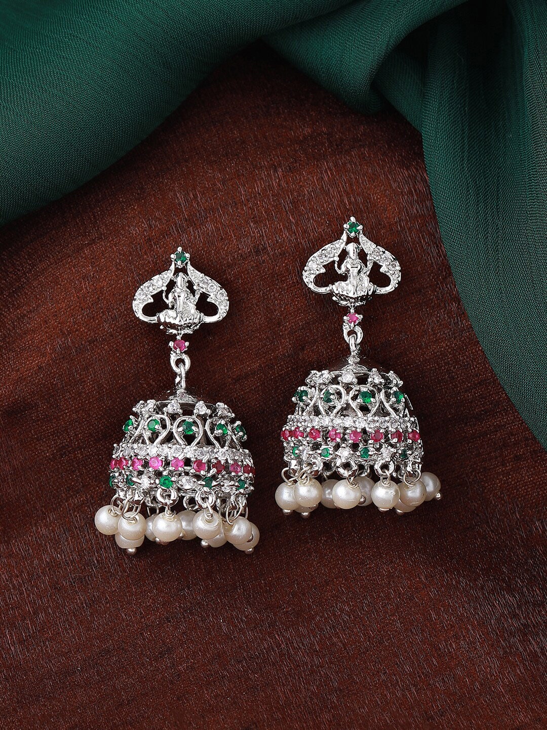 

Estele Silver-Plated Classic Jhumkas Earrings