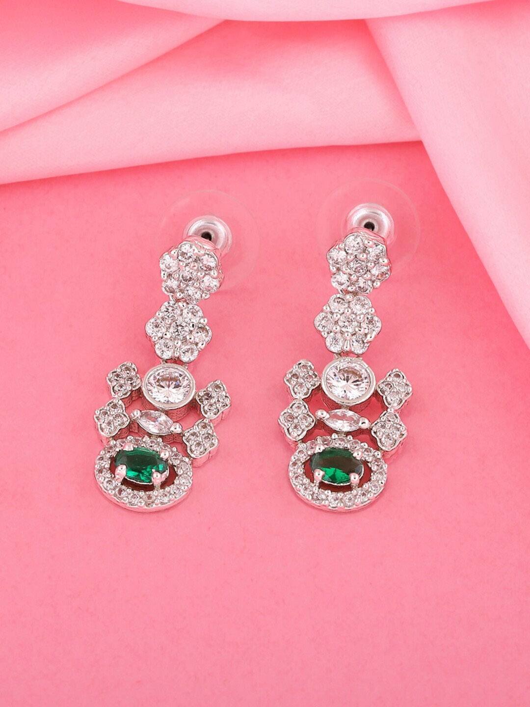 

Estele Silver-Plated Geometric Studs Earrings