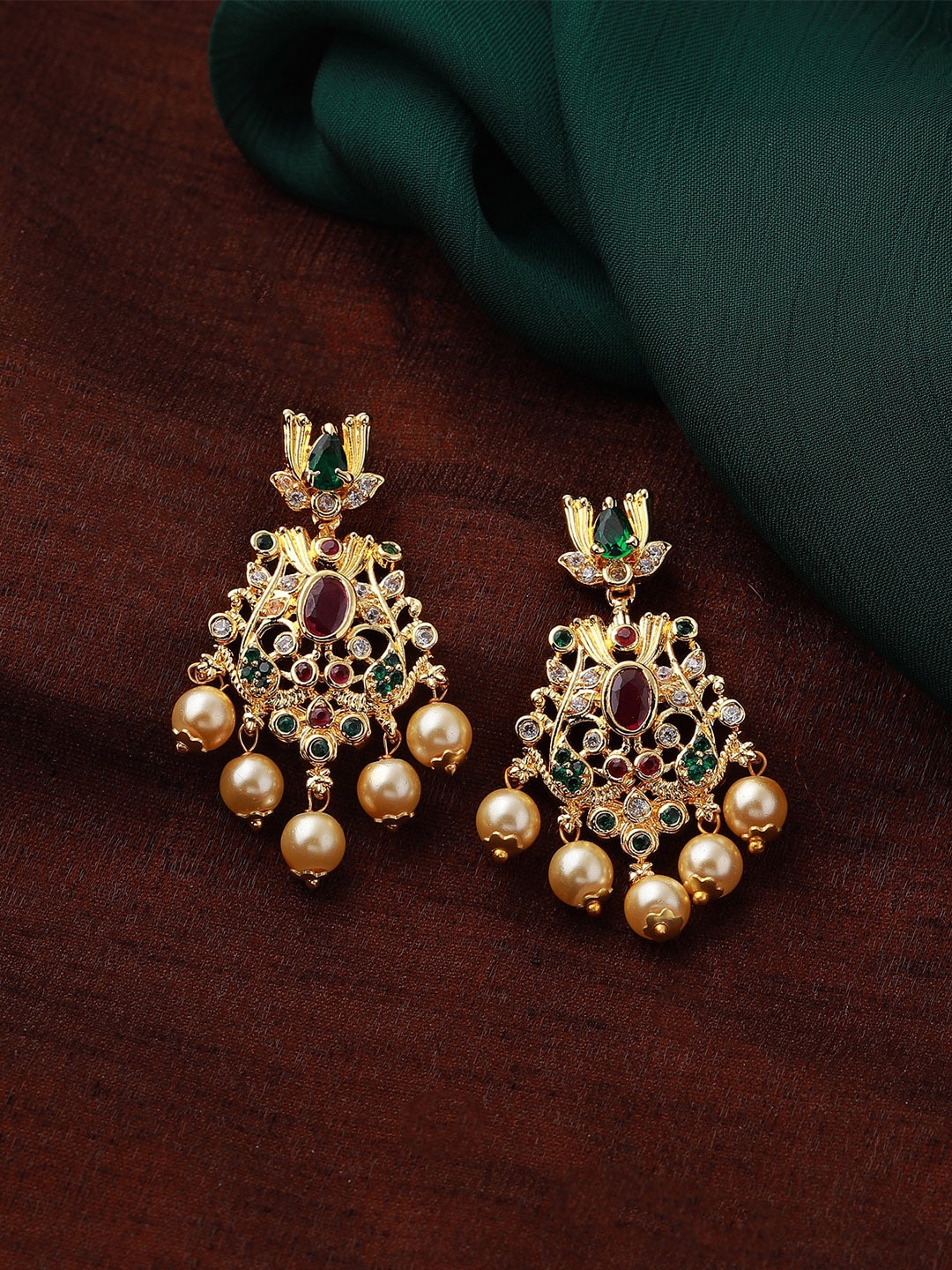 

Estele Gold-Plated Classic Drop Earrings, Pink
