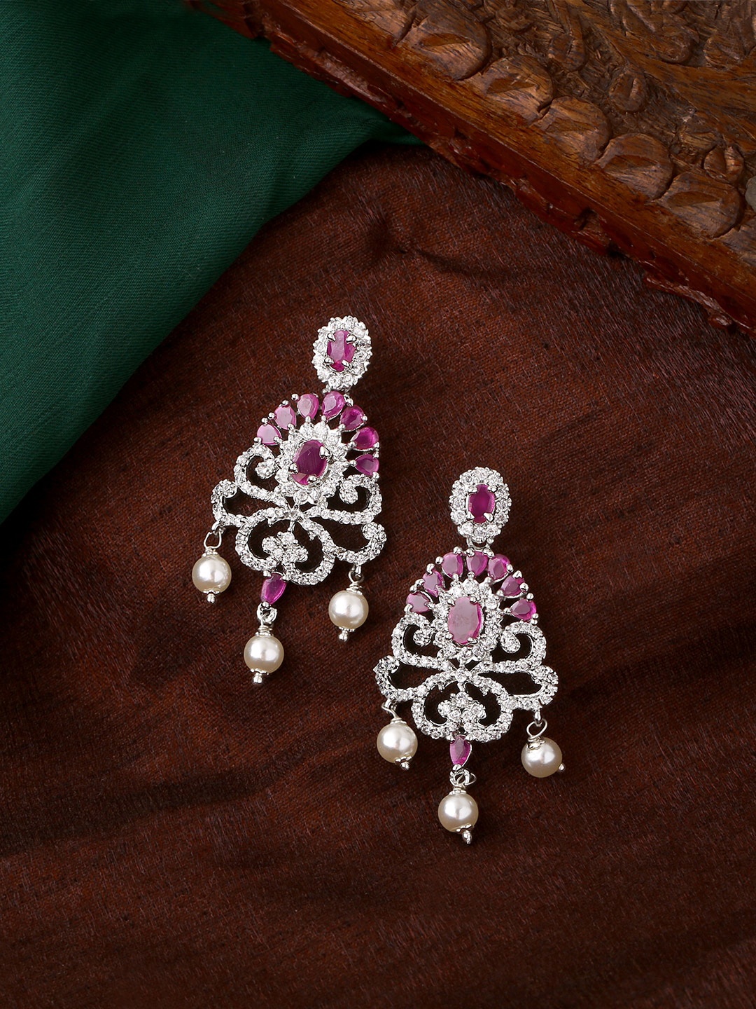 

Estele Classic Drop Earrings, White