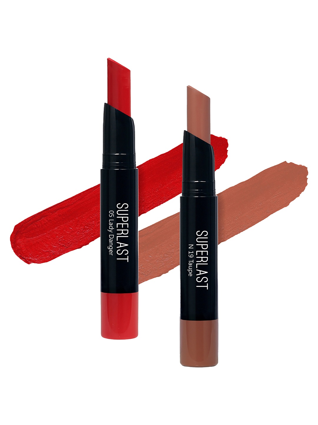 

ME-ON Set of 2 Superlast Matte Lipstick - Shade 5 & 19, Red