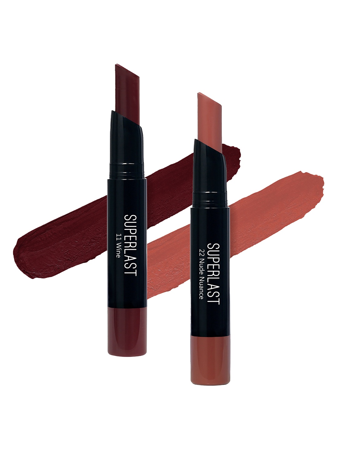 

ME-ON Set of 2 Superlast Matte Lipstick - Shade 11 & 22, Burgundy