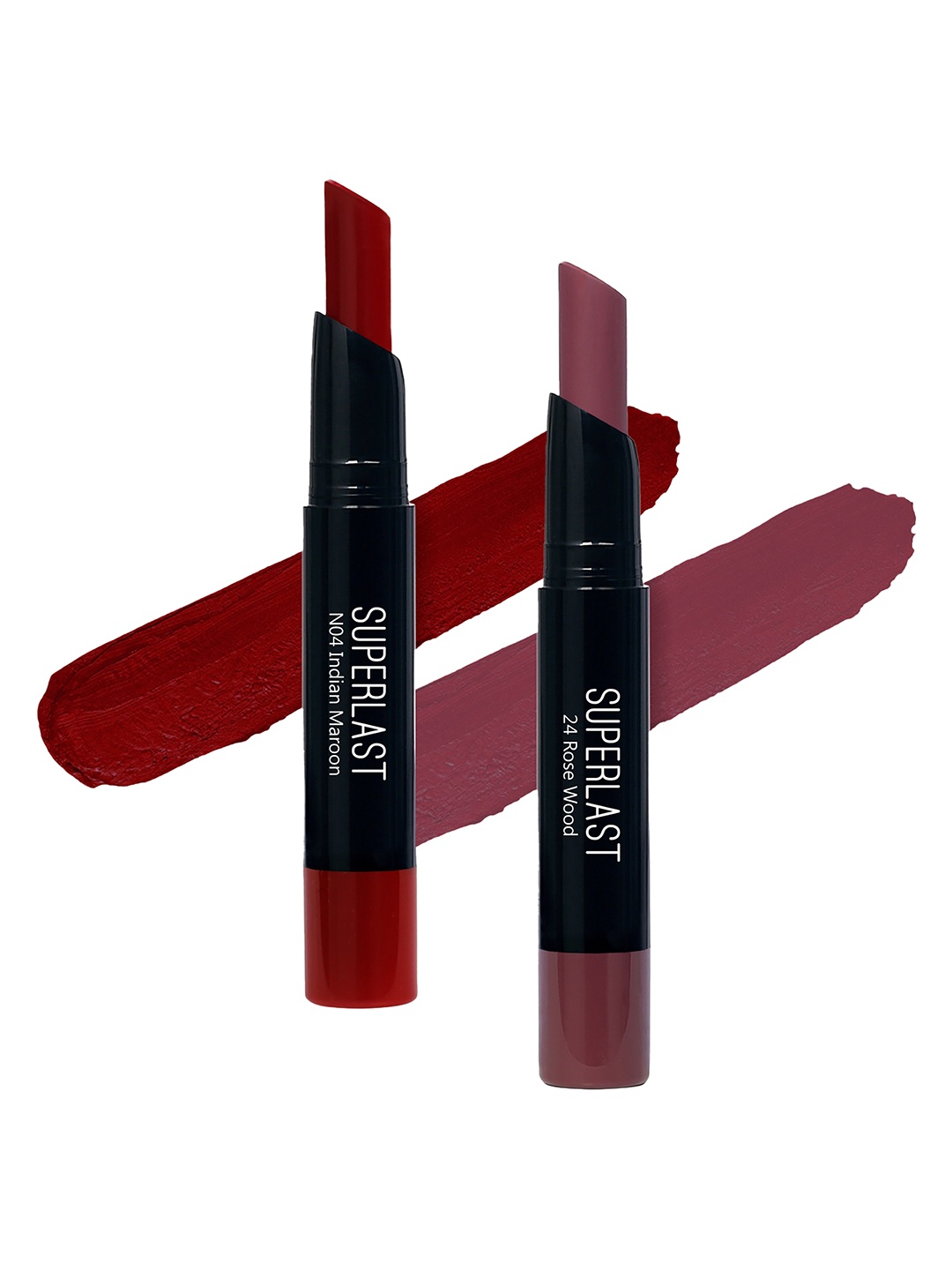 

ME-ON Set of 2 Superlast Matte Lipstick - Shade 4 & 24, Maroon