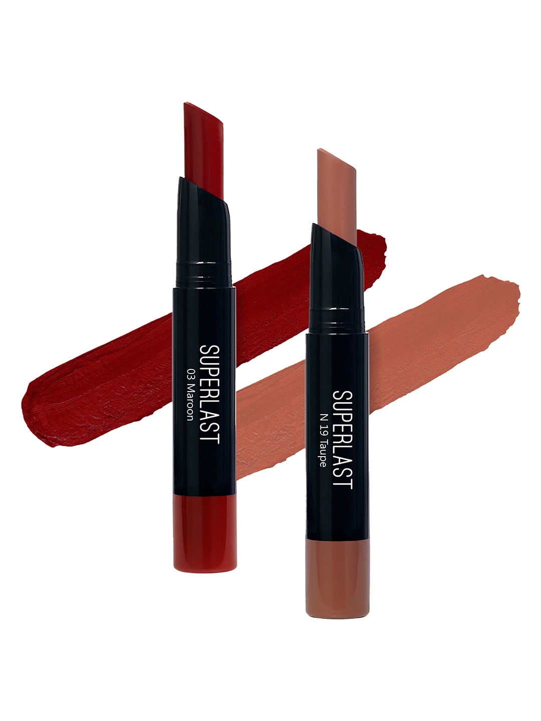 

ME-ON Set of 2 Superlast Matte Lipstick - Shade 3 & 19, Burgundy