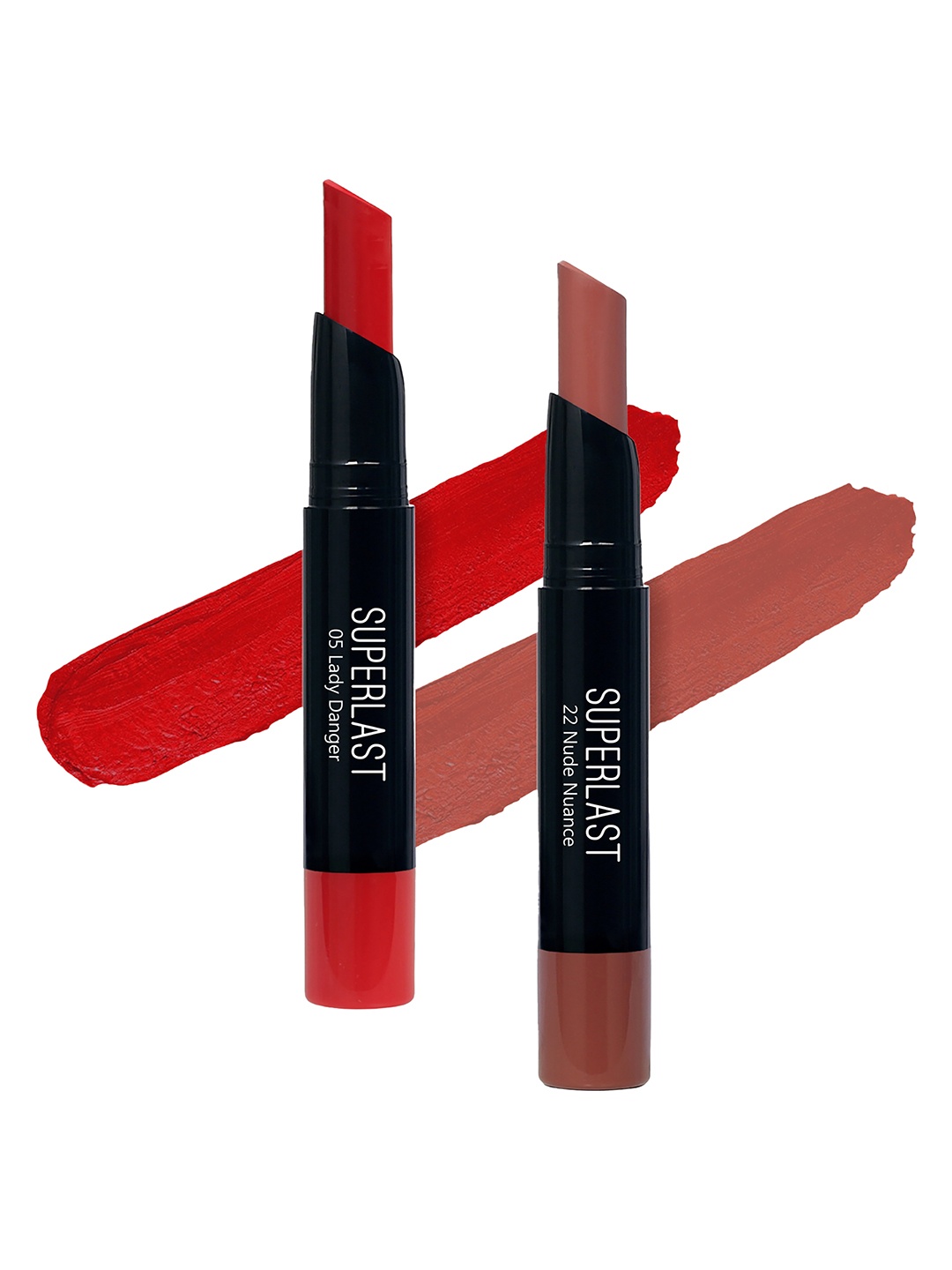 

ME-ON Set of 2 Superlast Matte Lipstick - Shade 5 & 22, Red