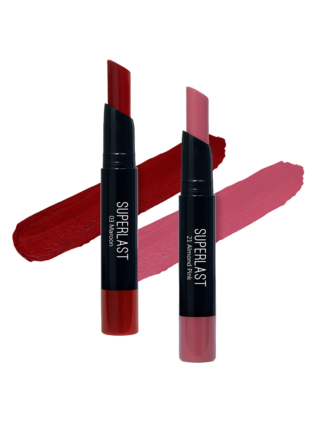 

ME-ON Set of 2 Superlast Matte Lipstick - Shade 3 & 21, Maroon