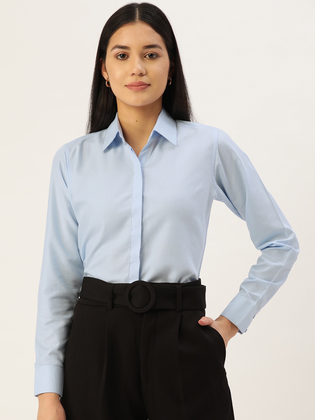 

JAINISH Shirt Style Top, Blue