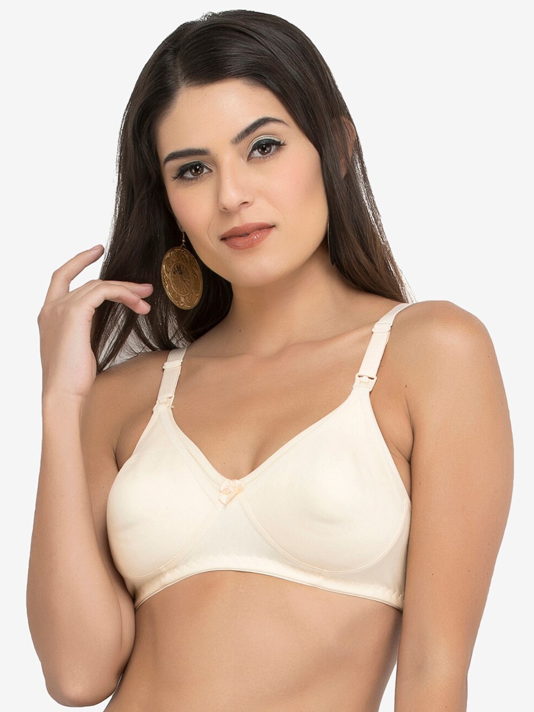 

College Girl Non Padded Cotton Maternity Bra, Beige