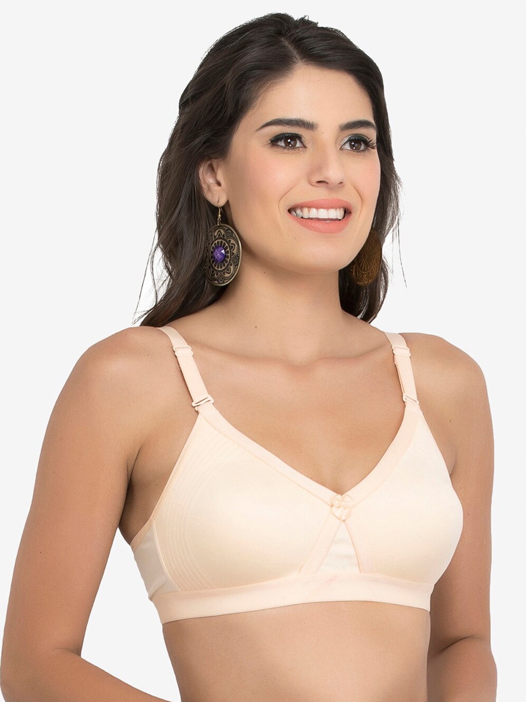 

College Girl Non Padded Cotton T-shirt Bra, Beige