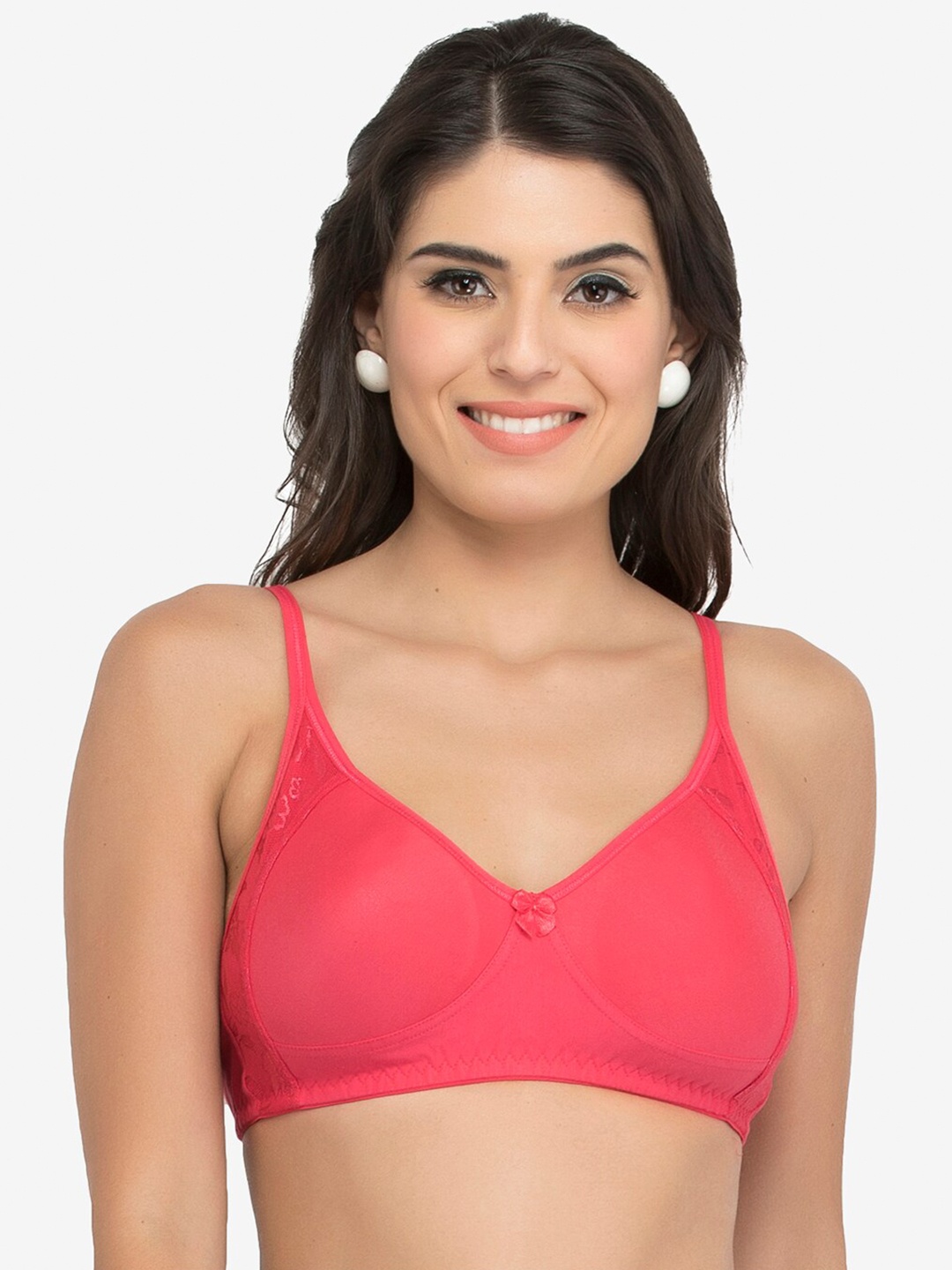 

College Girl Non Padded Cotton T-shirt Bra, Pink