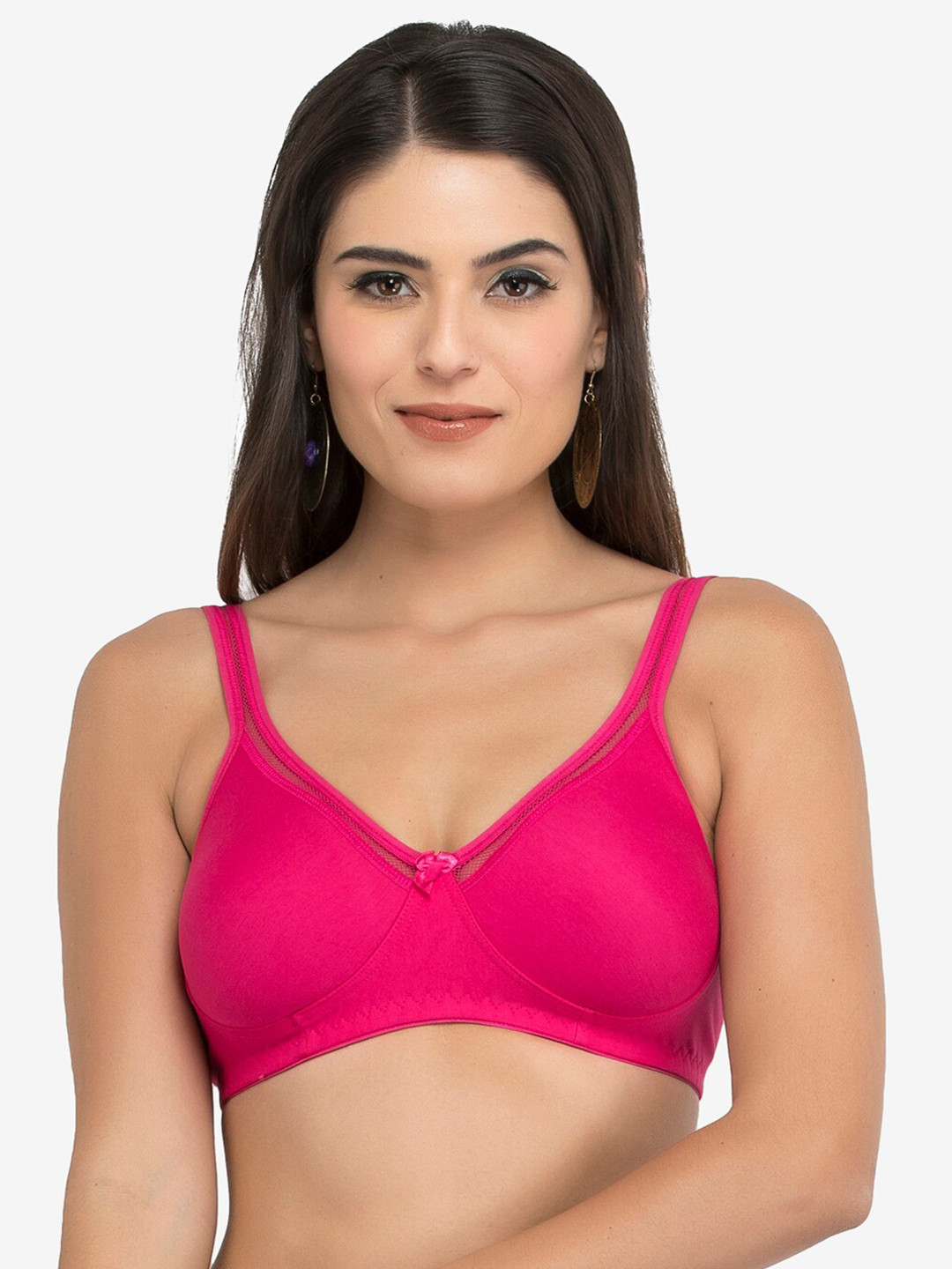 

College Girl Non Padded Cotton T-shirt Bra, Fuchsia