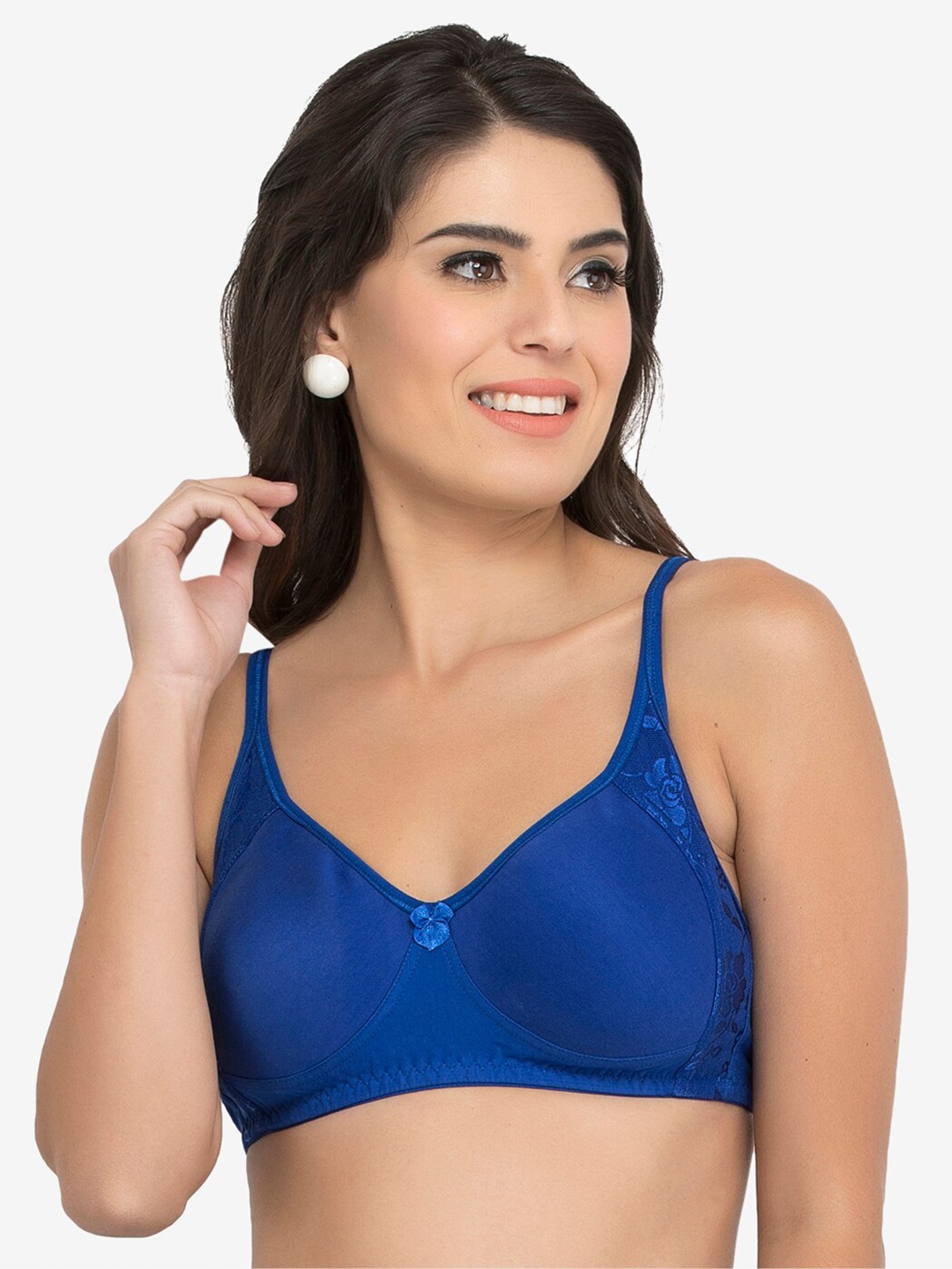 

College Girl Non Padded Cotton T-shirt Bra, Blue