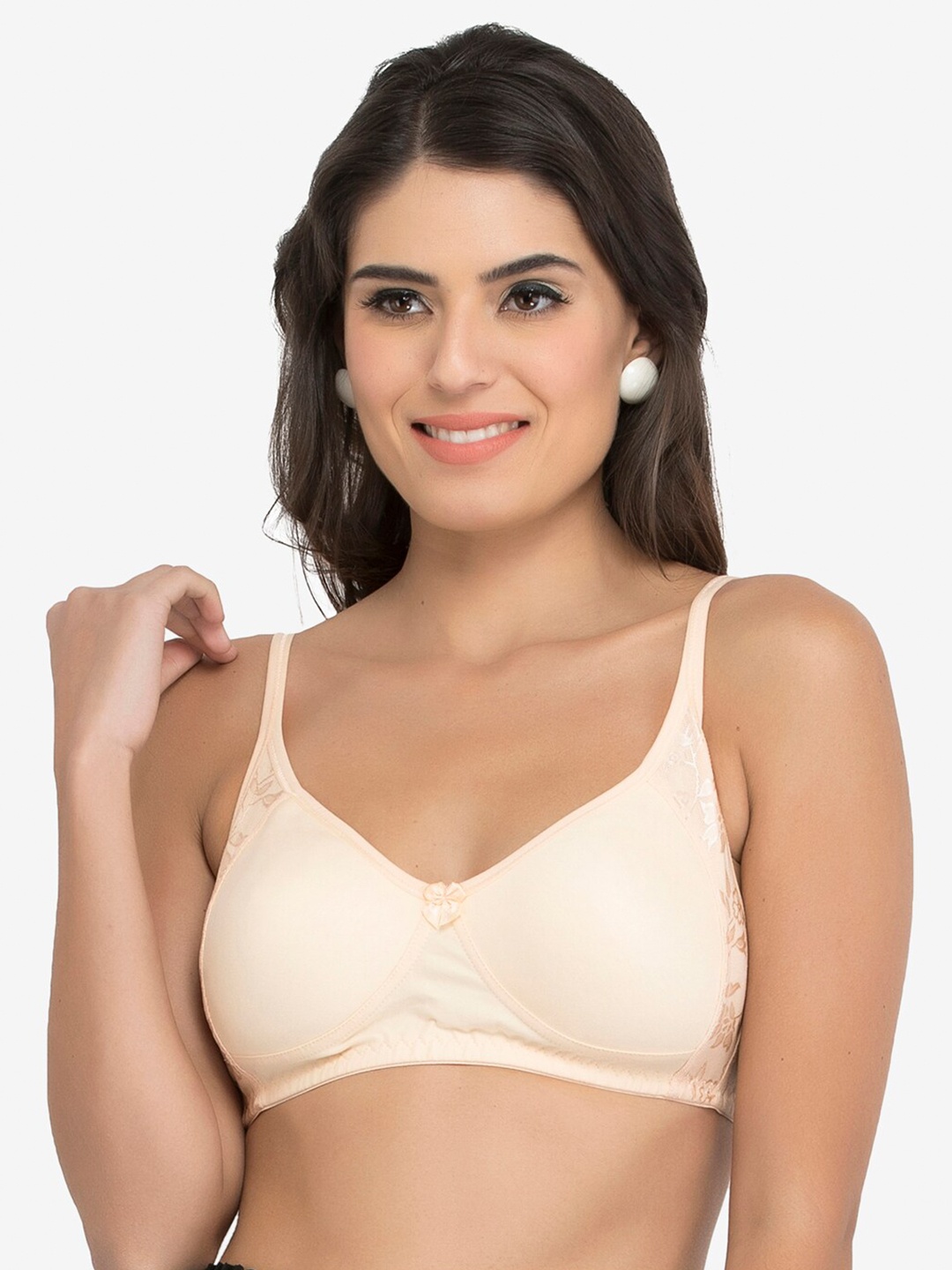 

College Girl Non Padded Cotton T-shirt Bra, Beige