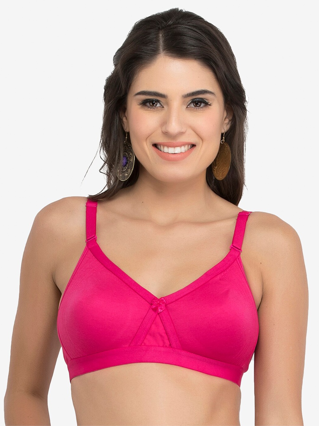 

College Girl Non Padded Cotton T-shirt Bra, Pink