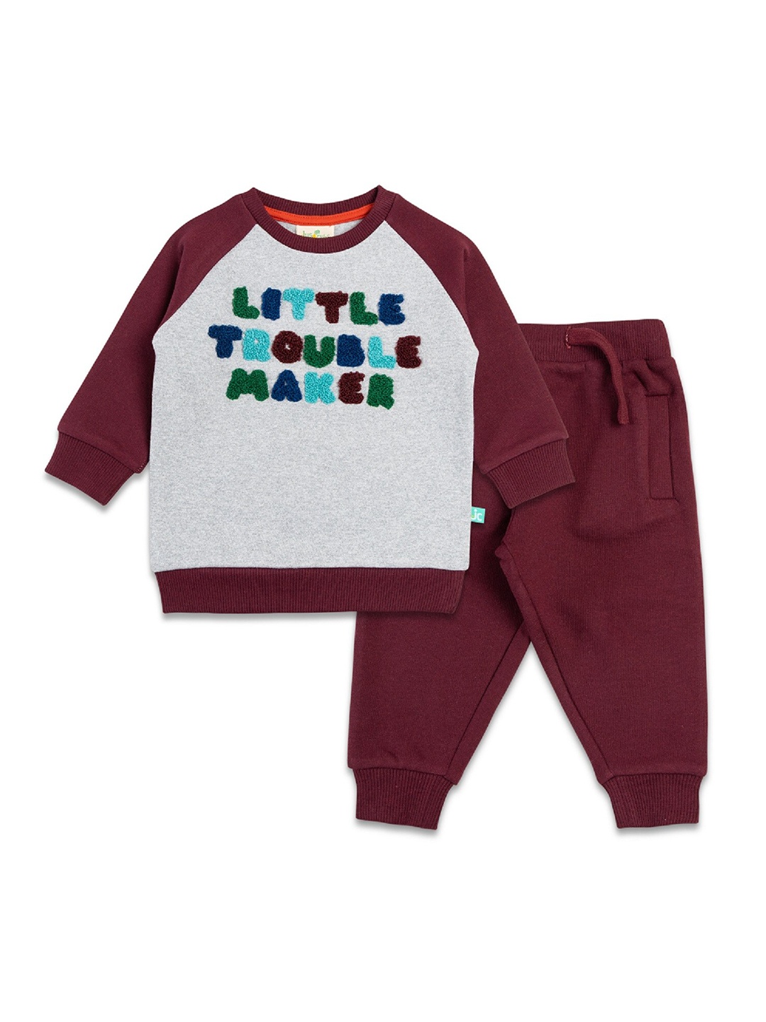 

JusCubs Boys Pure Cotton Embellished T-shirt with Pyjamas, Maroon