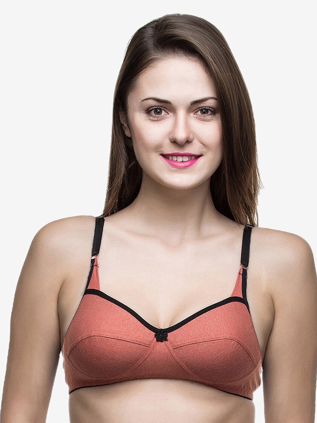 

Docare Non Padded Cotton Full Coverage Bra, Red