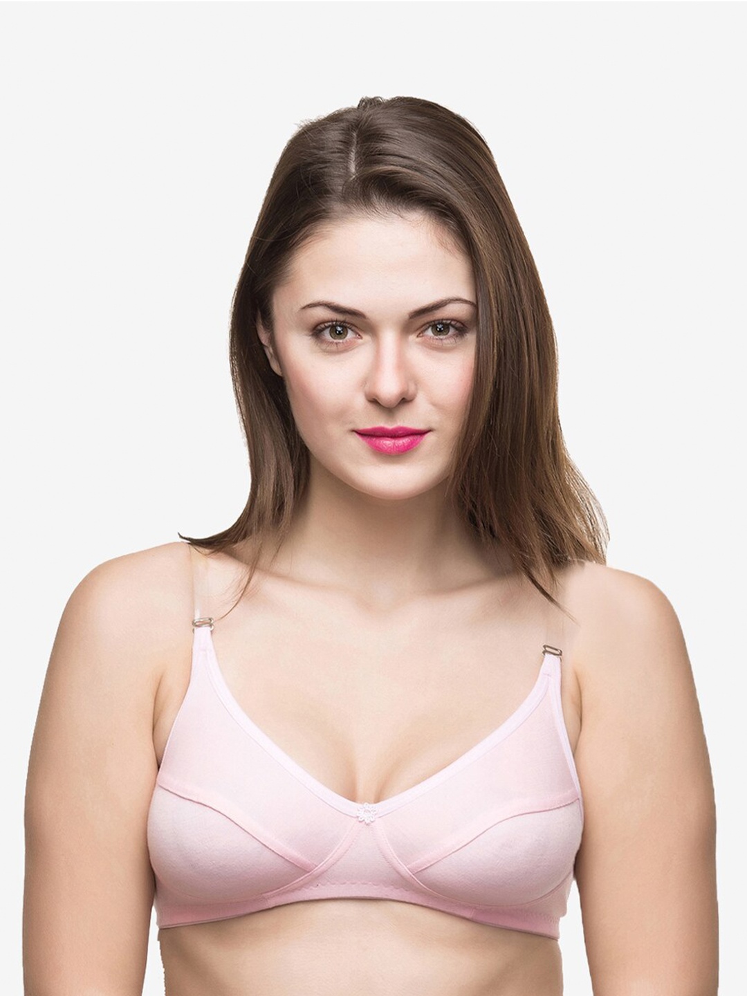 

Docare Non Padded Cotton Full Coverage Bra, Pink