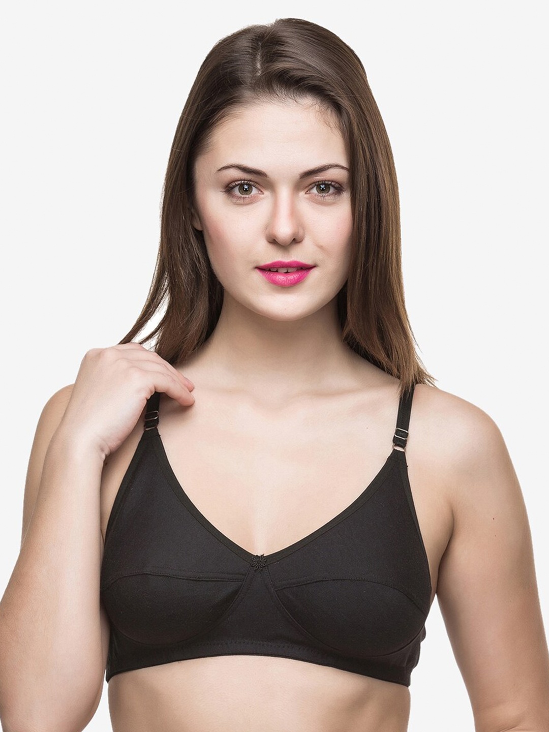 

Docare Non Padded Cotton Full Coverage Bra, Black
