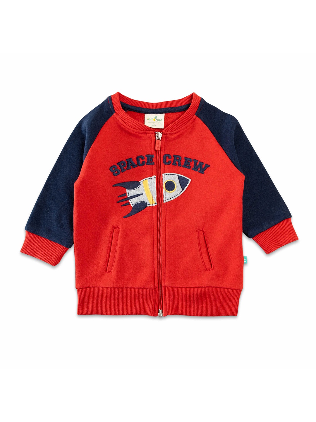 

JusCubs Boys Red Cotton Colourblocked Sweatshirt