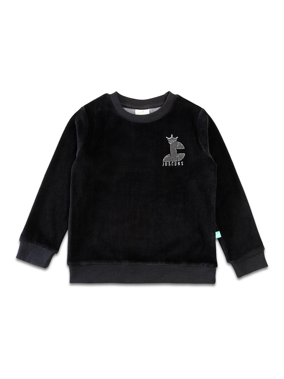 

JusCubs Girls Black Cotton Sweatshirt