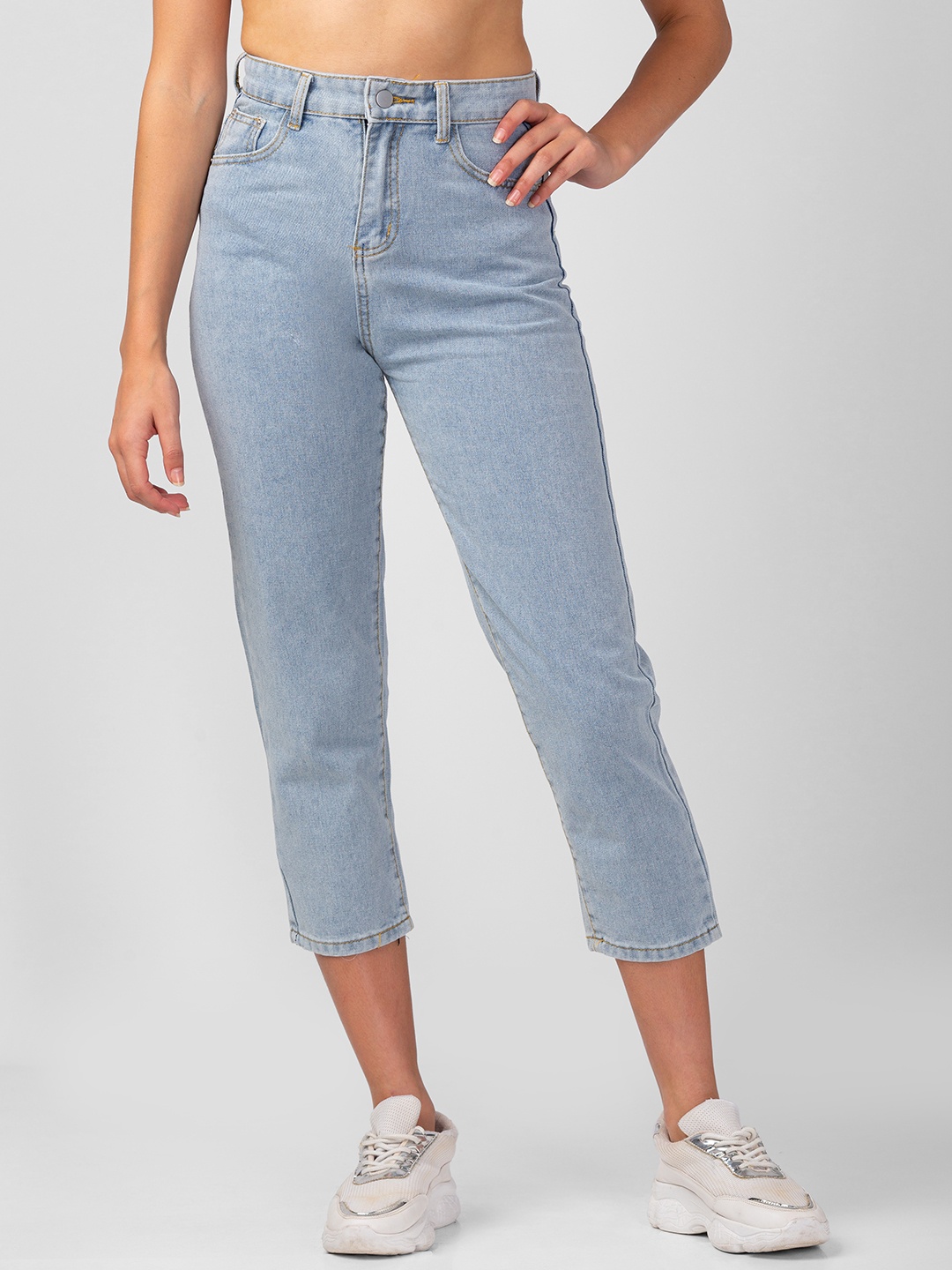 

BoStreet Women Tapered Fit High-Rise Jeans, Blue