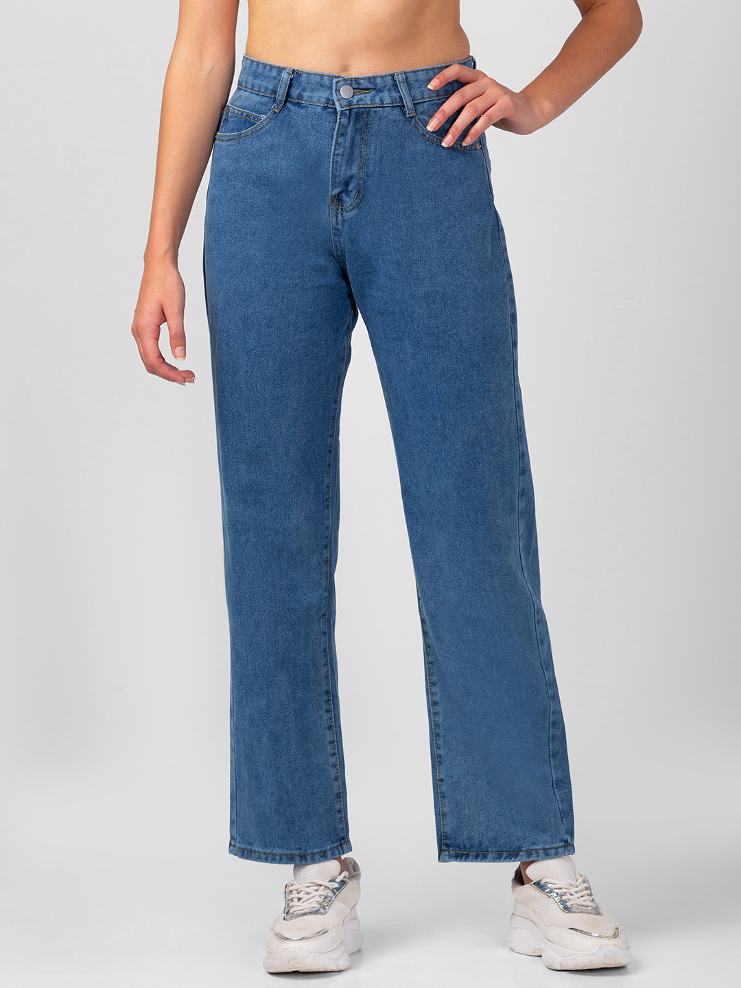 

StyleCast Women Navy Blue Relaxed Fit High-Rise Jeans