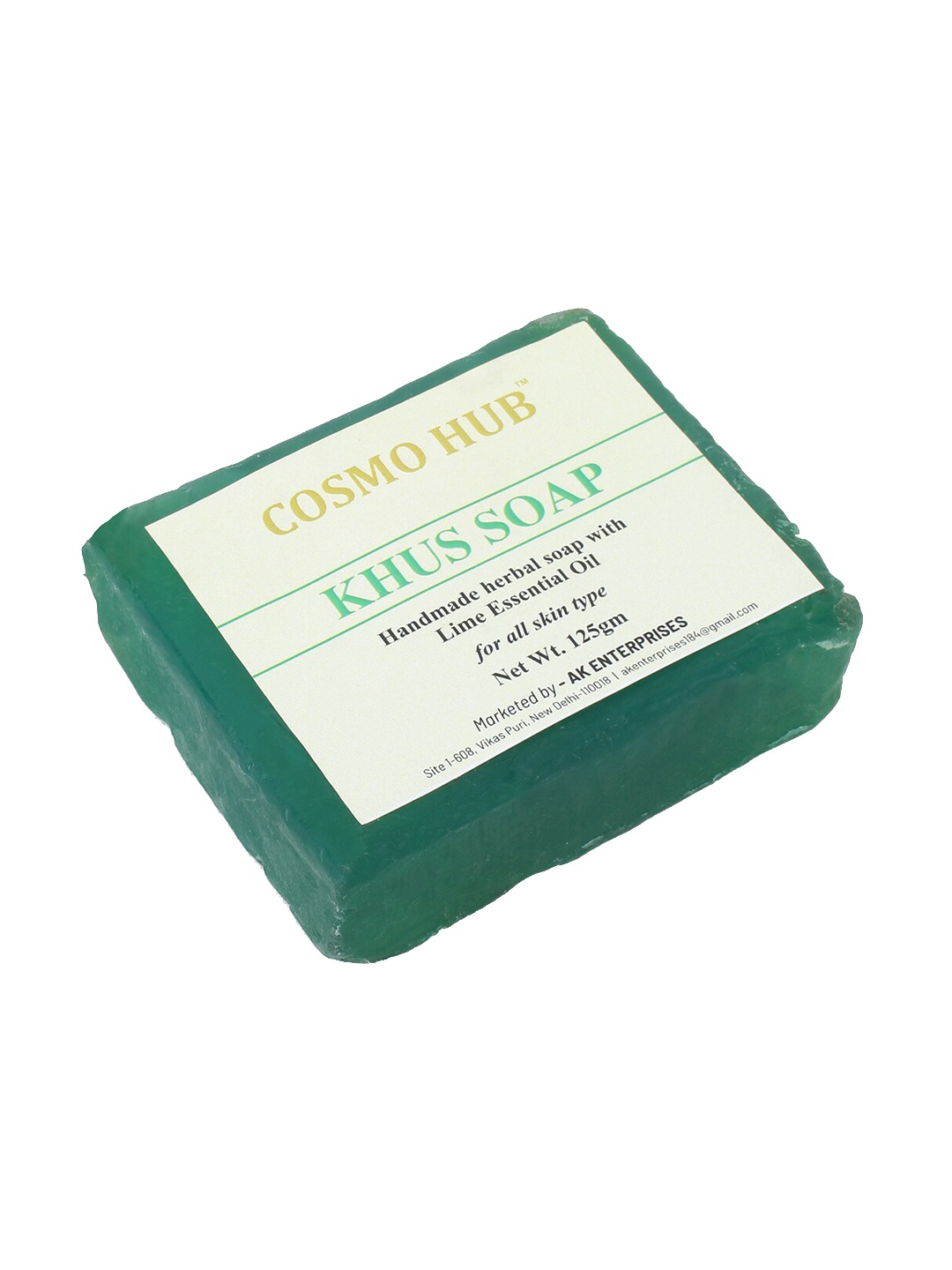 

COSMO HUB Khus Handmade Herbal Soap - 125 g, Green