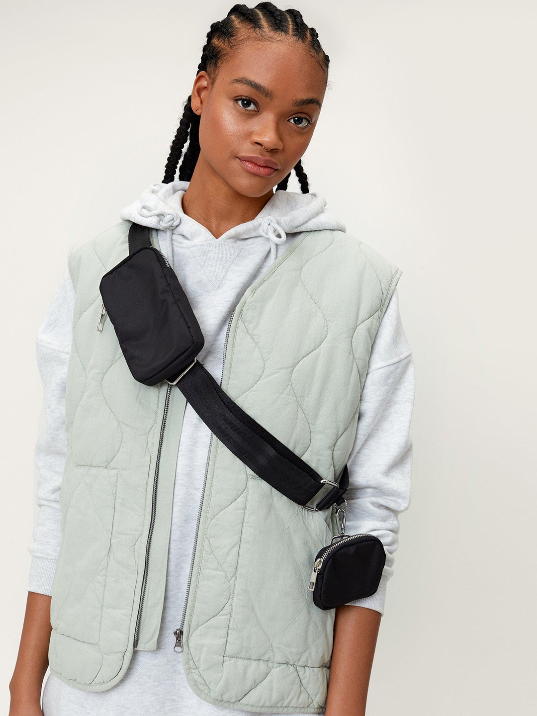 

NASTY GAL Black Structured Sling Bag