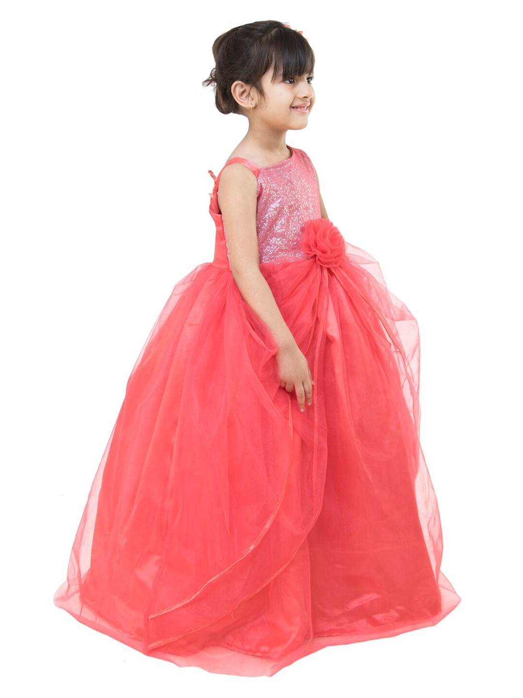 

Samsara Couture Embellished Silk Maxi Dress, Red