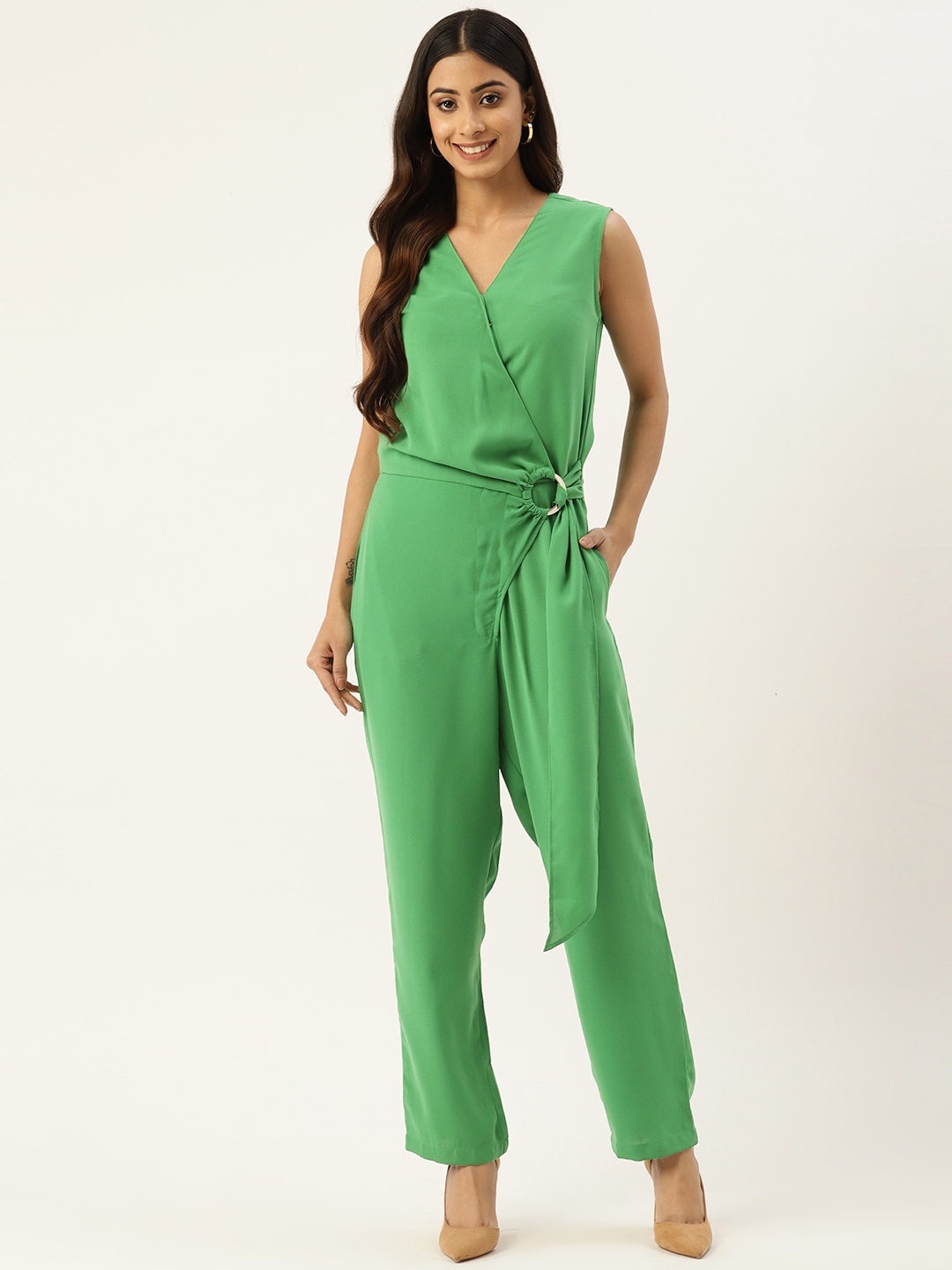 

LABEL REGALIA Green Basic Jumpsuit