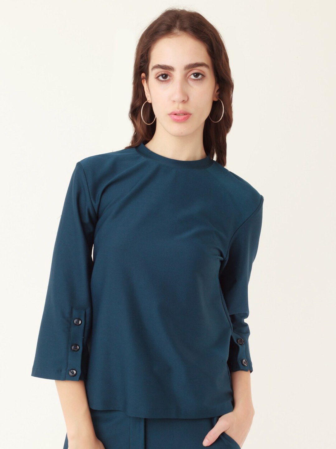 

Zink London Three-Quarter Sleeves Top, Blue