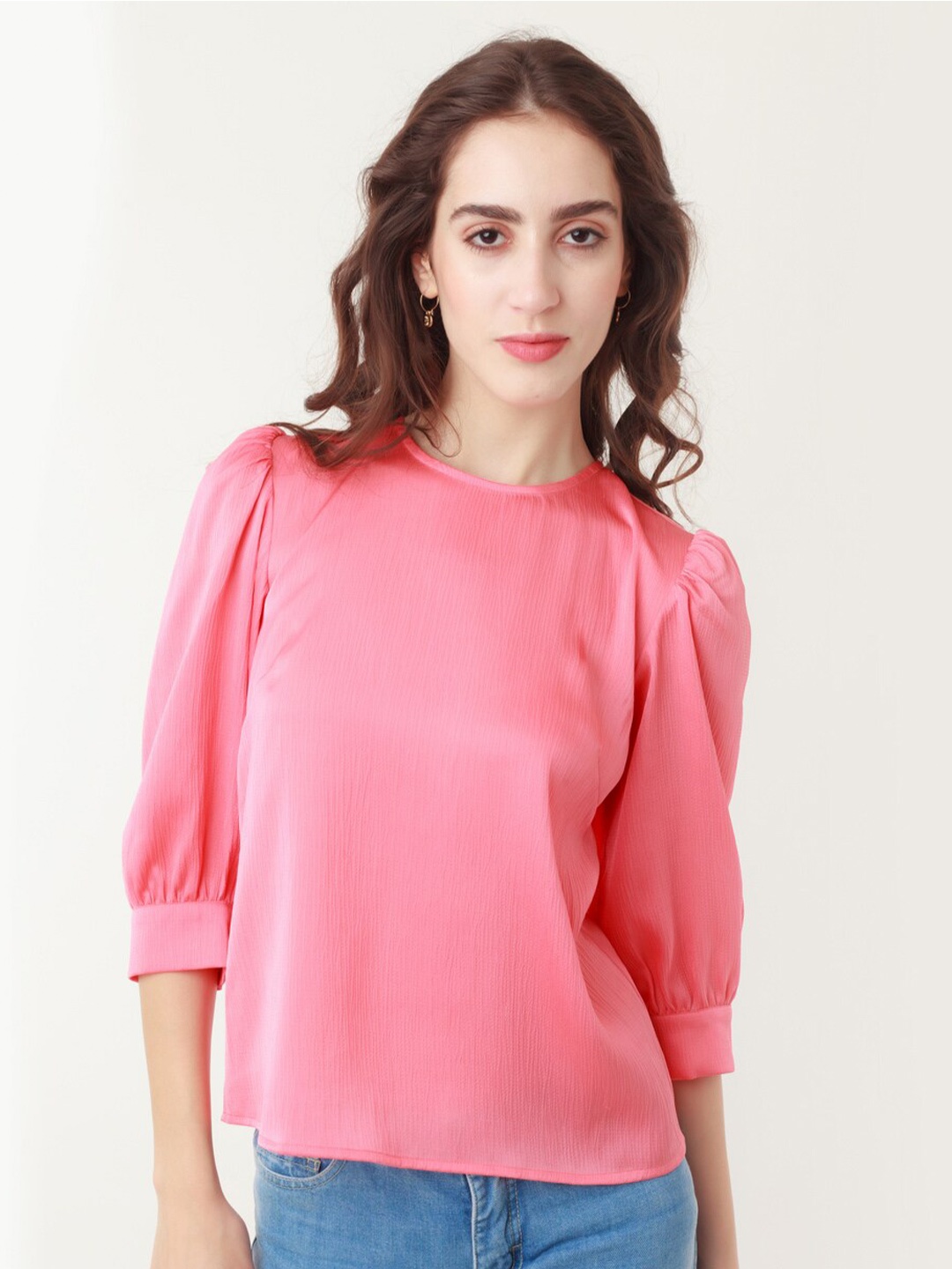 

Zink London High Neck Top, Coral