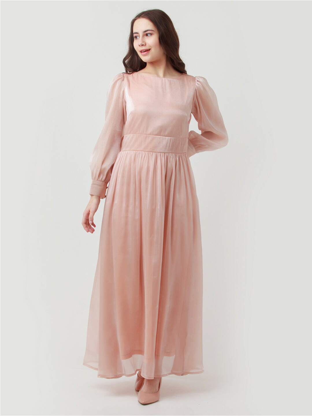 

Zink London Solid Maxi Dress, Pink