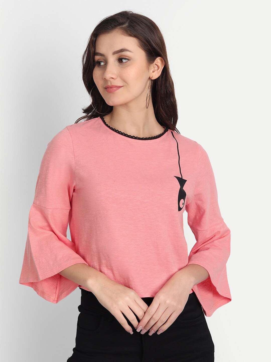 

DOLSU Women Crop Top, Peach