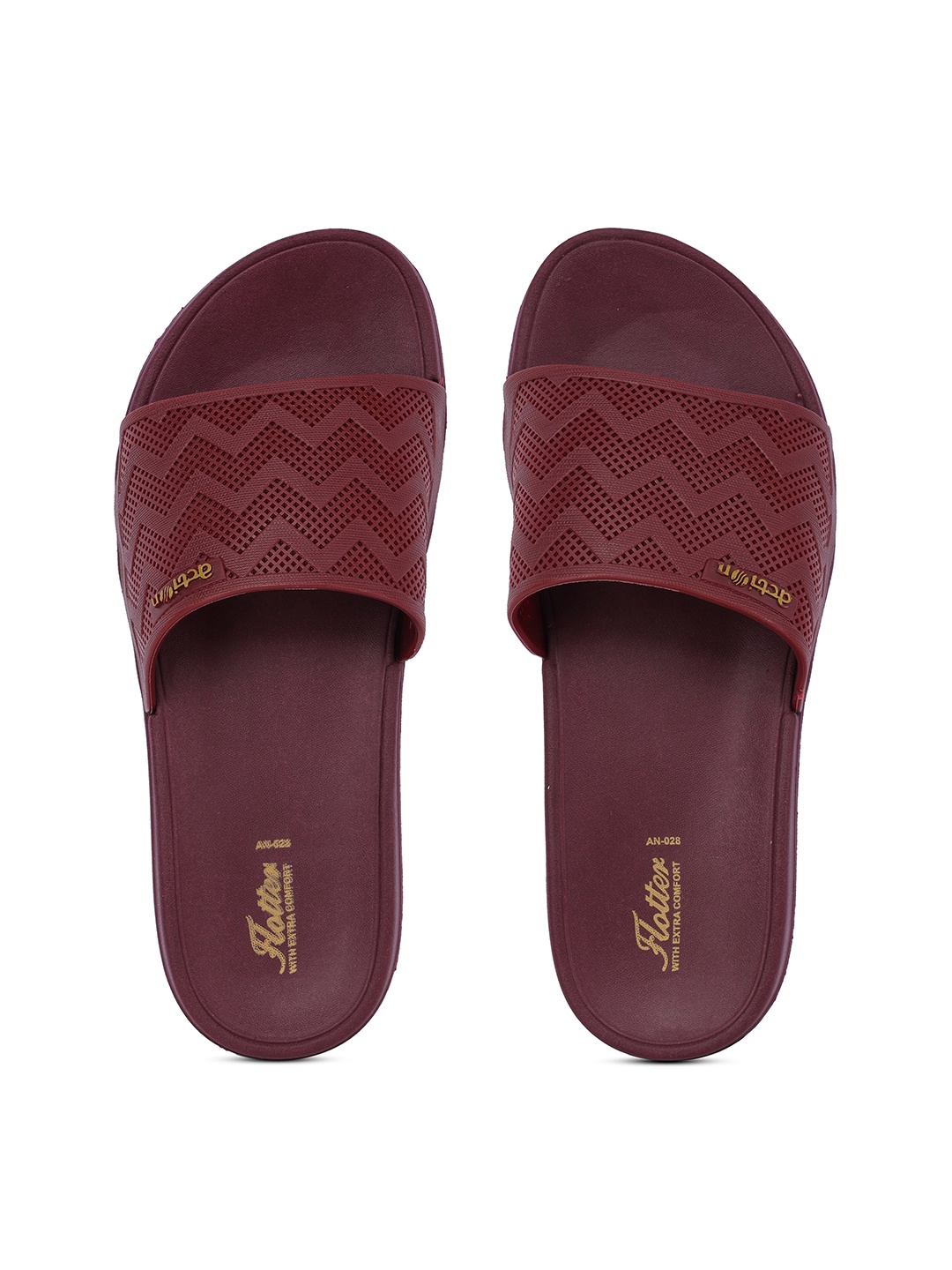 

Action EVA Flotter Women Self Design Sliders, Maroon