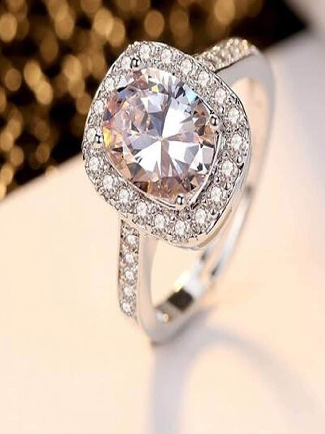 

Mahi Rhodium-Plated Cubic Zironia Ring, Silver