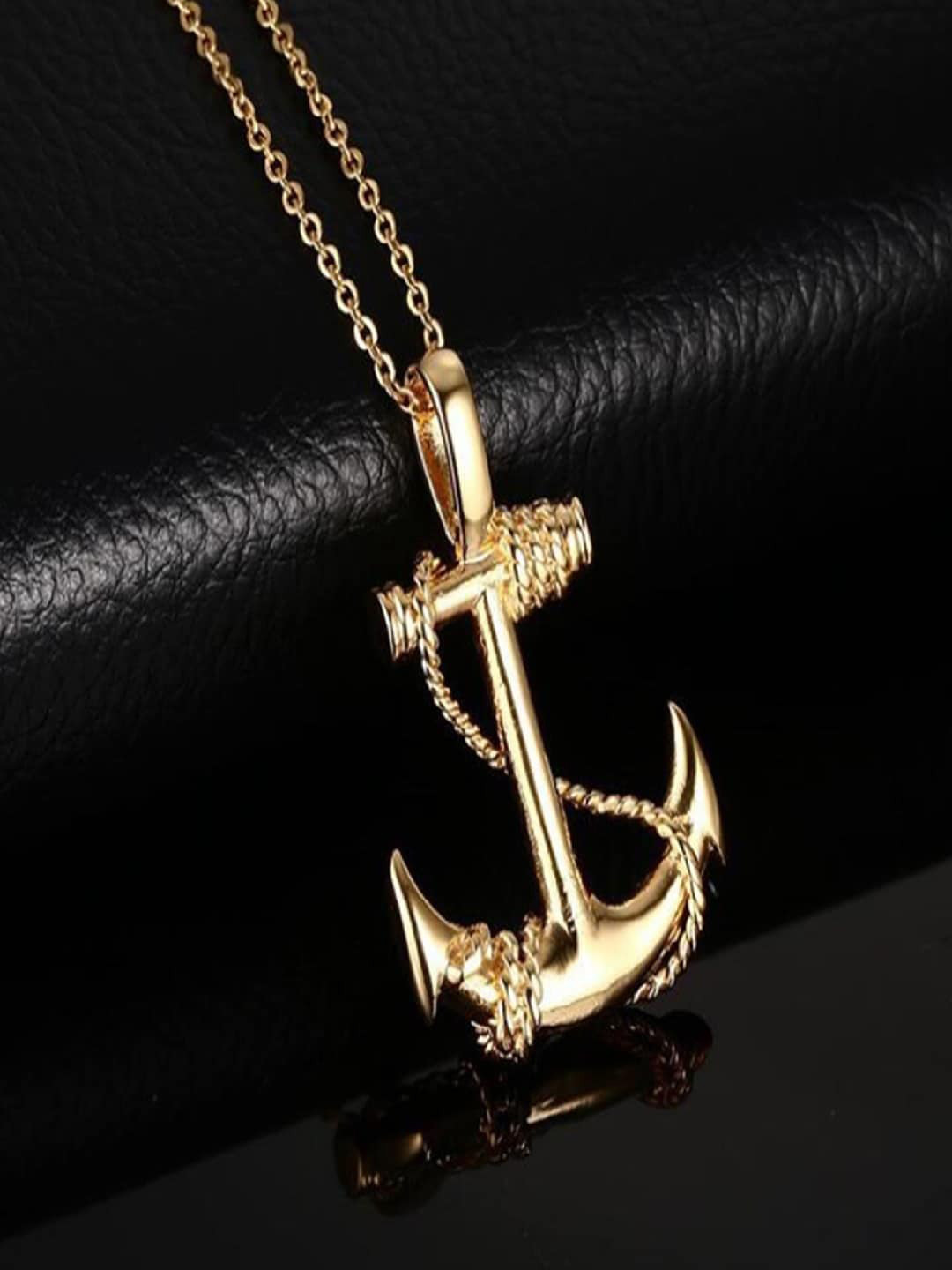 

Mahi Gold-Plated Exclusive Anchor Pendant With Chain