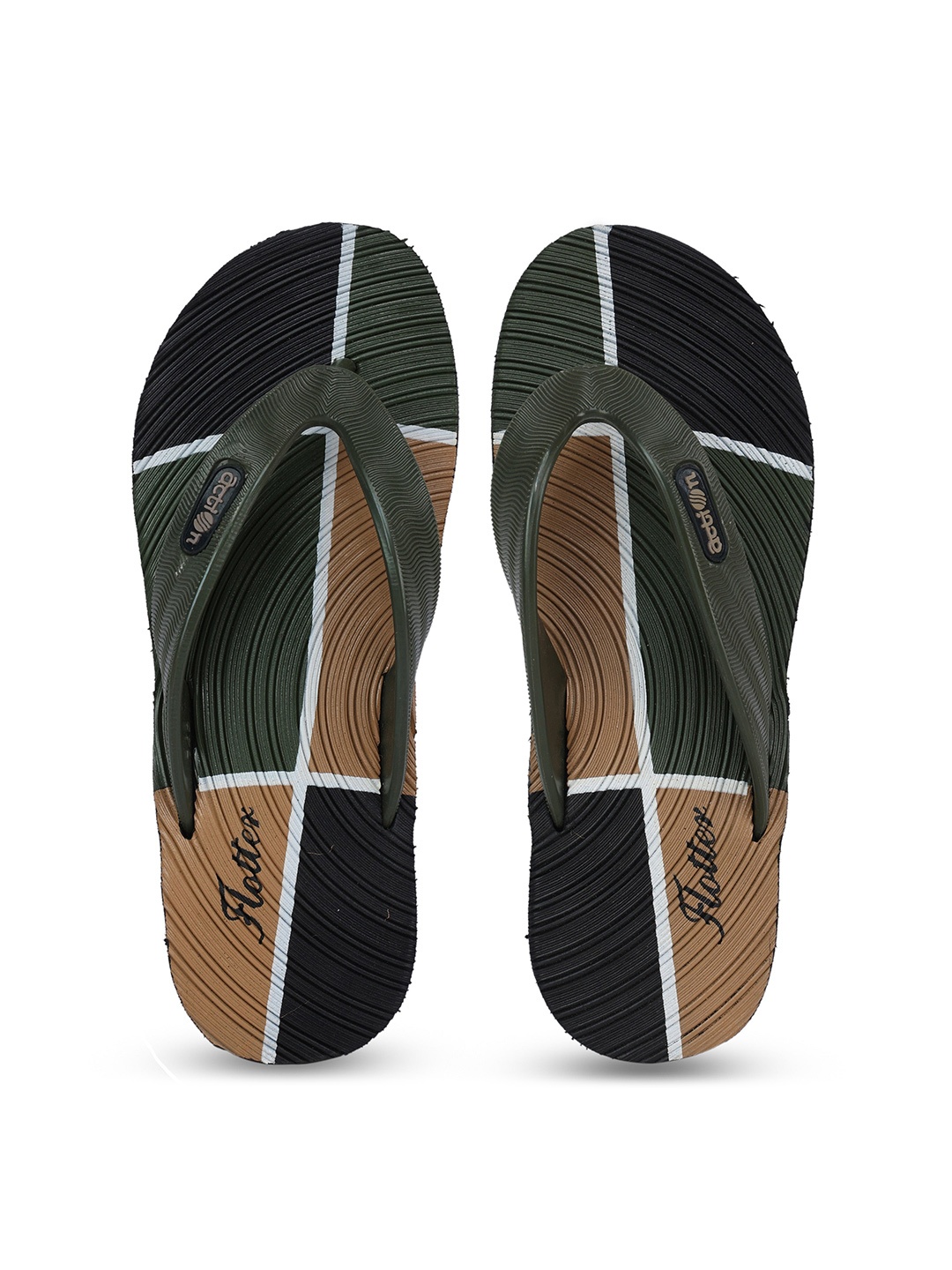 

Action EVA Flotter Men Colourblocked Thong Flip-Flops, Olive