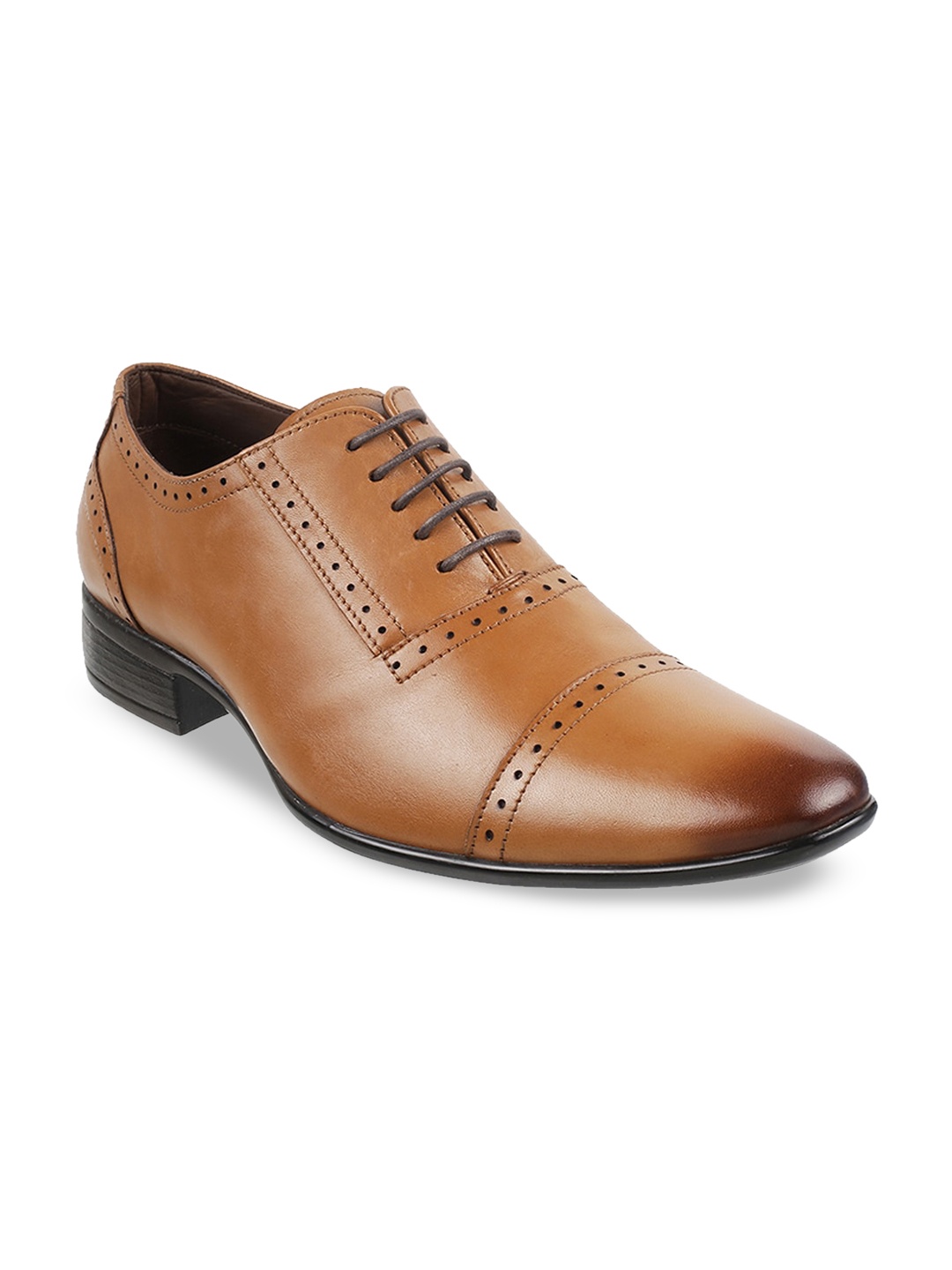 

ATESBER Men Leather Formal Brogues, Tan