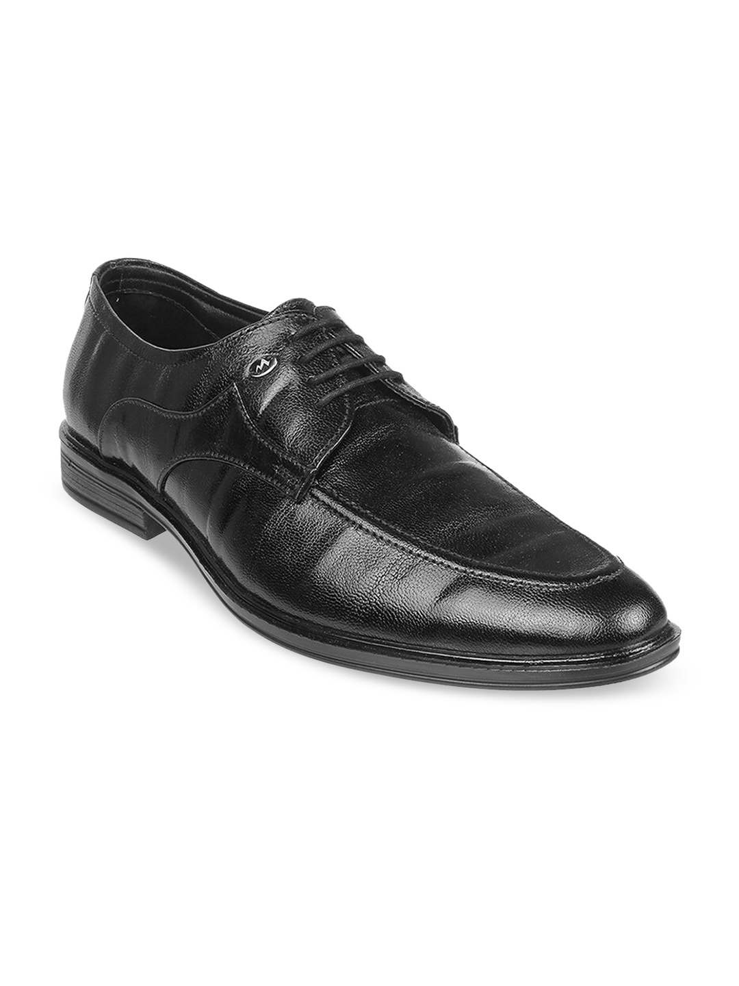 

Metro Men Textured Leather Formal Derbys, Black