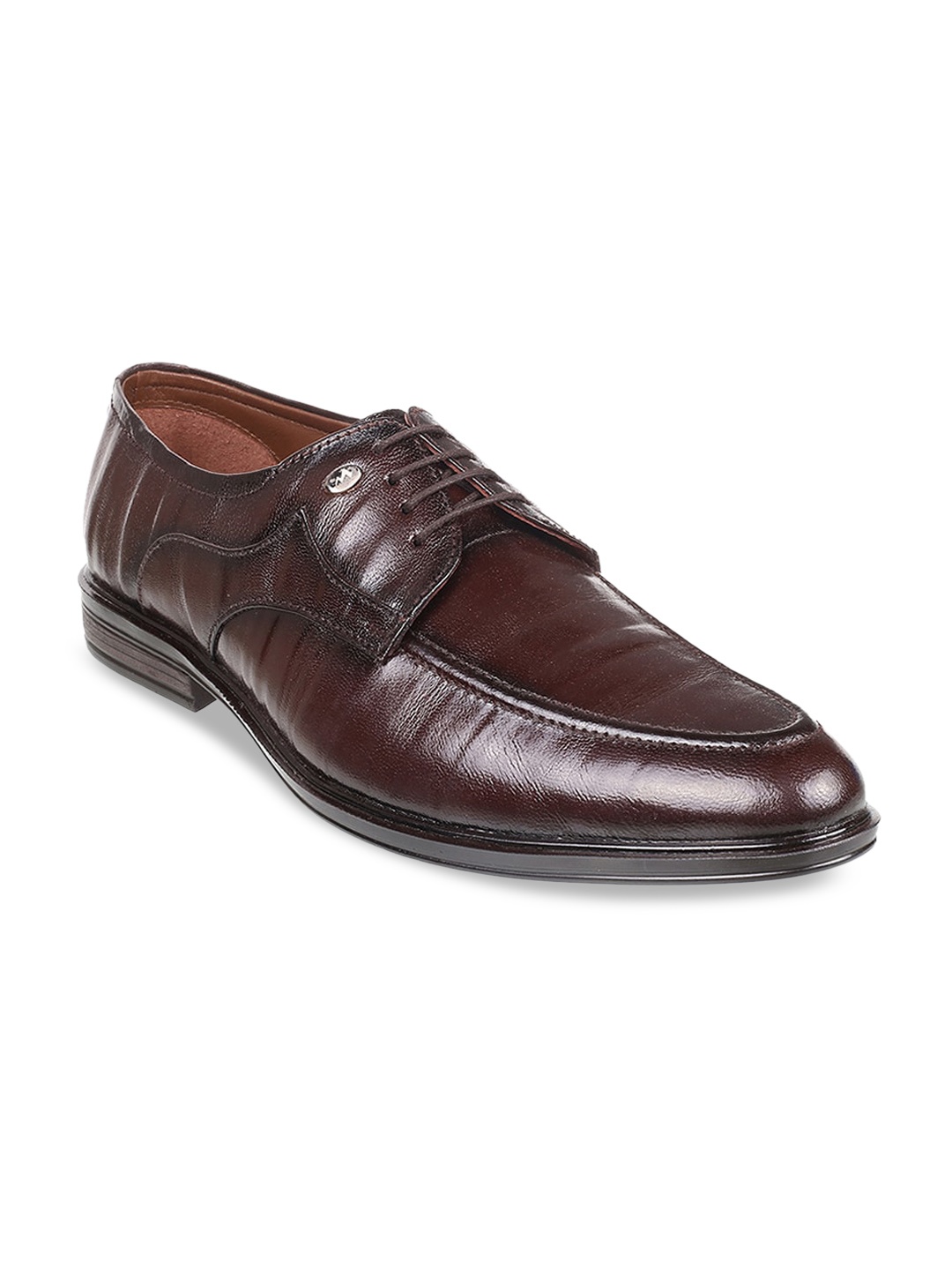 

Metro Men Textured Leather Formal Derbys, Maroon