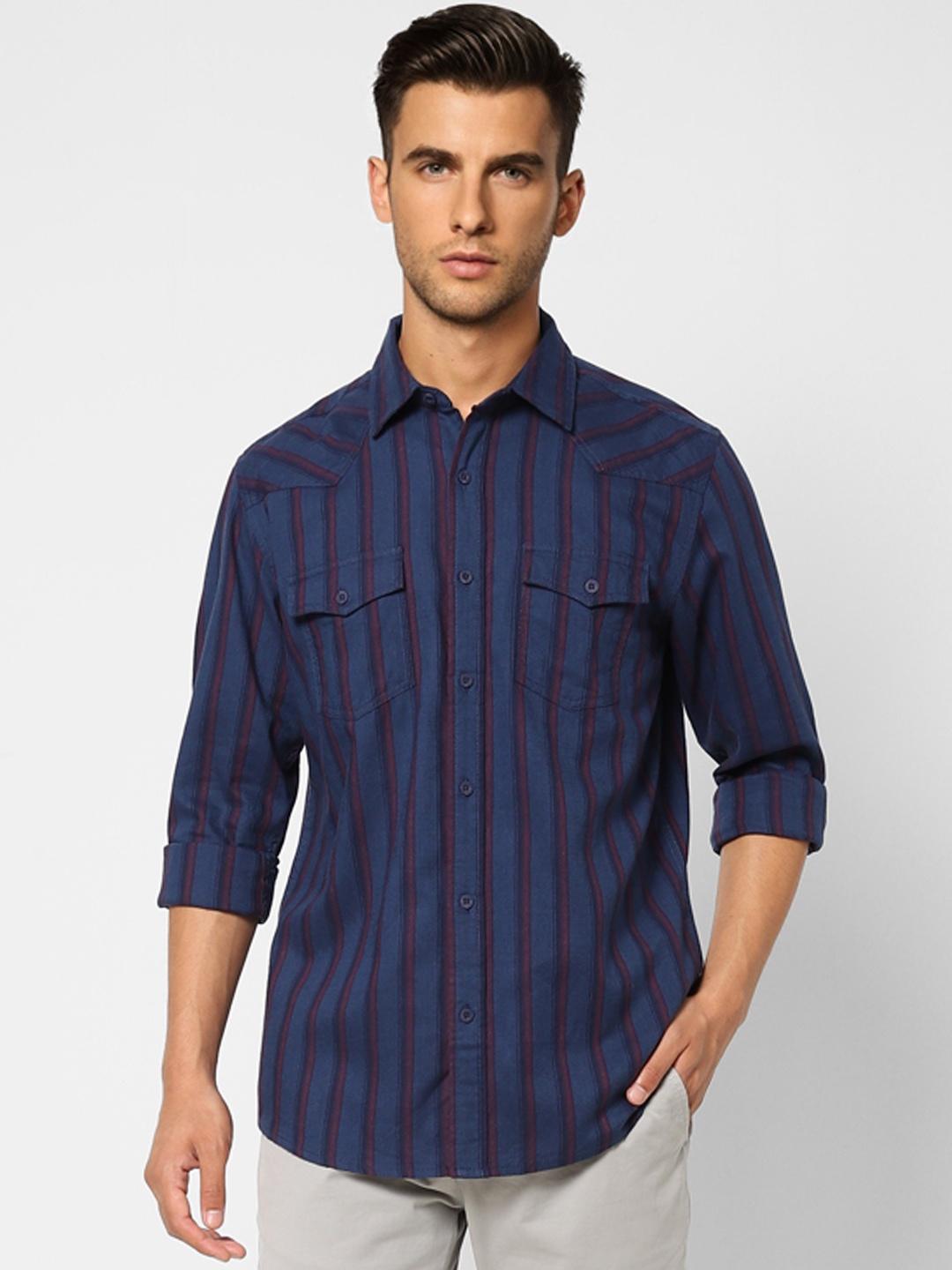 

Jack & Jones Tartan Checked Cotton Casual Shirt, Blue