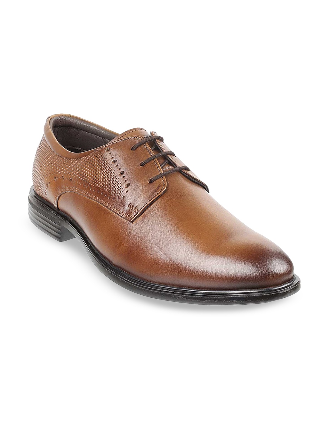 

Mochi Men Leather Formal Derbys, Tan