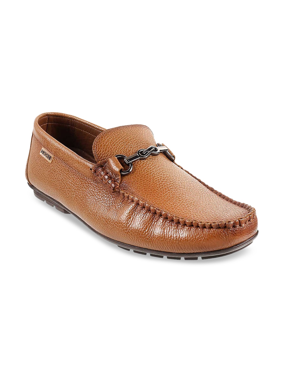 

Mochi Men Textured Loafers, Tan